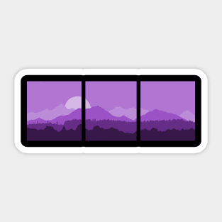 Mountain magic - purple Sticker